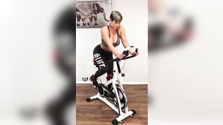 Riding Her Special Bicycle - Short Hair Chicks