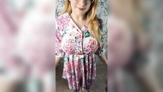 No undies under my sundress! :3 - Slim Babes with Big Tits