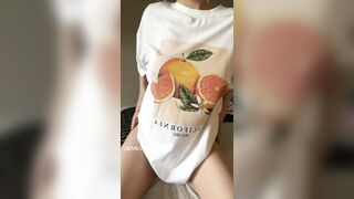 Wanna give my juicy grapefruits a taste? ???? - Slim Babes with Big Tits