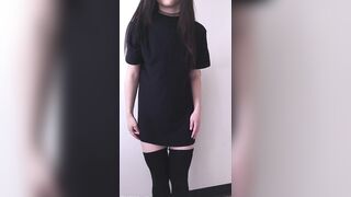 (f/19) Simple tee and kneehighs ???? - Petite Gone Wild