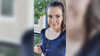 Getting naughty outside - Petite Gone Wild