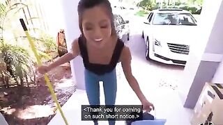 Vina is an OCD Maid who has to clean up everything... - Porn In A Minute