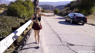Blake Blossom - Hitchhiking Cutie Gets Her Tits Covered With Huge Load - Porn Star HQ