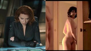Scarlett Johansson (Superhero vs Undressed) - Porn with Sounds