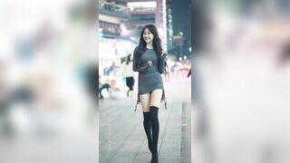Tight dress and thigh highs - Pretty Asian Girls