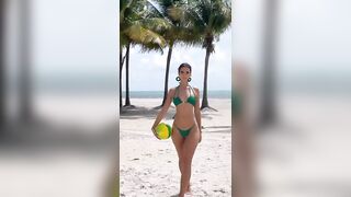 Slaying in Green Bikini - Priscilla Ricart