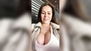 Flashed my tits at the hockey game last night - Public