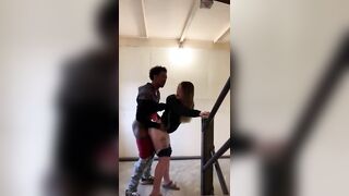Snucked Out To Fuck In Stairway With Random Dude - Proudly Blacked