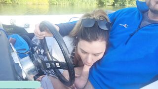 Peaceful day on the river until my mouth was filled with thick cum!!! - Public