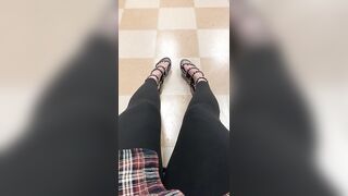 Ignoring them and looking at my feet. - Public Feet