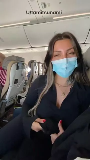 Public Flashing: Would you prefer first class, or economic near to me â€¦? -  Porn GIF Video | netyda.com