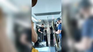 Wanna ride the shuttle with me? - Public Flashing