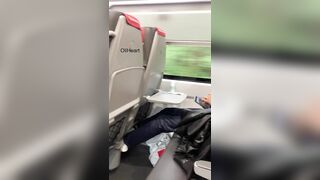 Having fun on the train! - Public Flashing