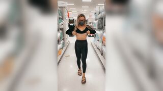 Flashing in Target, super risky ???????? - Public Flashing