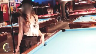 This skirt was a big hit at the pool hall! - Public Flashing