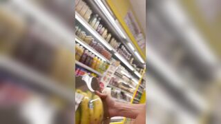 Walking in a Supermarket - Public Flashing