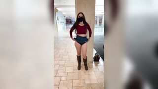 Taking off my panties in the middle of the mall - Public Flashing