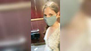 Flashing in a dirty bar bathroom - Public Flashing