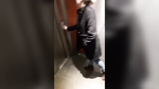 Elevator meal - Public Fucking