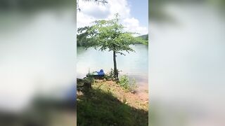 Sucking cock in a hammock right by the lake ???? - Public Fuck