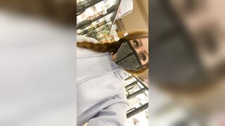 Redhead Flashing while Shopping - Public Fuck