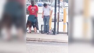 Drunk Slut Fucked At A Bus Stop By Stranger - Public Fuck