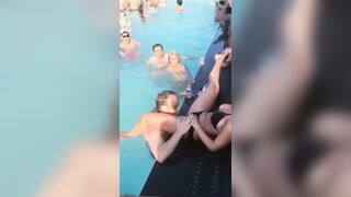 Public Pool Shenanigans - Public Sex