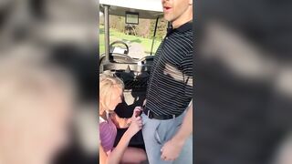 Golf Girl Gabbie Sucking Cock In Public - Public Sex