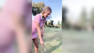 Gabbie Carter Gets Creampie On The Golf Field - Pussy Finish