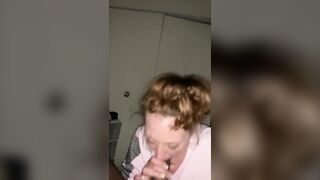 Redhead mom gives bj and swallows - Queen Of Spades