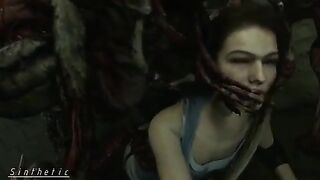 Jill Valentine used by a monster