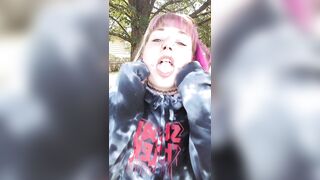 Outside really? Ok, just a quickie ???? - Real Ahegao