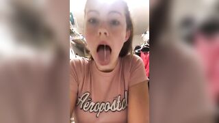 Hiding in the closet - Real Ahegao