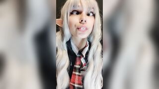 This schoolgirl wants your cock deep inside, which hole will you choose? ???? - Real Ahegao