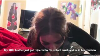Big sister makes her brother feel better after a heartbreak