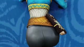 Princess Zelda shaking her booty (Kishi3D) [Legend of Zelda] - Rule34
