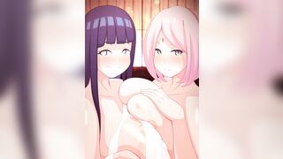 Hinata and Sakura (Theobrobine) [Naruto] - Rule34