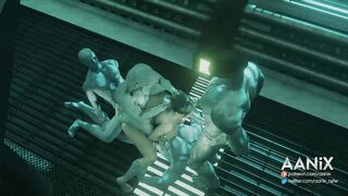 Footage of Claire fighting zombies, (AANiX) [Resident Evil] - Rule34