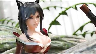 Ahri plays with her prey (OC Boon) [League of Legends] - Rule34