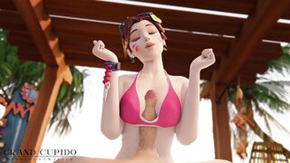 Dva Uses Her Magic Boobs on The Beach [Overwatch] (Grand Cupido) - Rule34