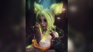 Zip, zap and COCK! (Zeri) [EcchiOni] - League Of Legends NSFW