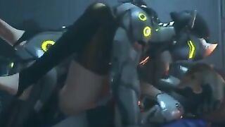 Mercy and Genji (Velocihaxor, Volkor) - Overwatch NSFW