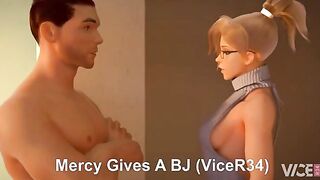 Mercy Gives A BJ (ViceR34) - Overwatch NSFW