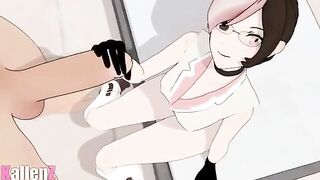 Neo In Glasses Gives A Massive Cock A Handjob (Kallenz)