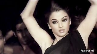 Aishwarya Rai flaunting her milky body in black saree will always be a classic. (Slow motioned) - Saree