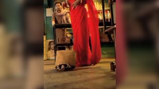 Mahi Gill sexy pallu drop - Saree