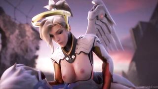 Mercy's heavenly orgasm WITH SOUND (Ellowas) [Overwatch] - Pleasured Pixels