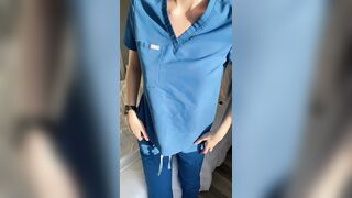 Don’t get blinded by the reflection of the sun on my tits???? - Women in Scrubs