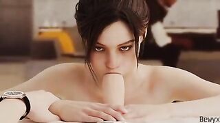 Claire Redfield Blowjob Facial (Bewyx) [Resident Evil]