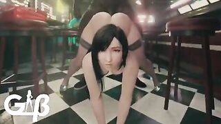 Tifa Working At A Diner (Long Hair) (GeneralButch) [Final Fantasy 7]